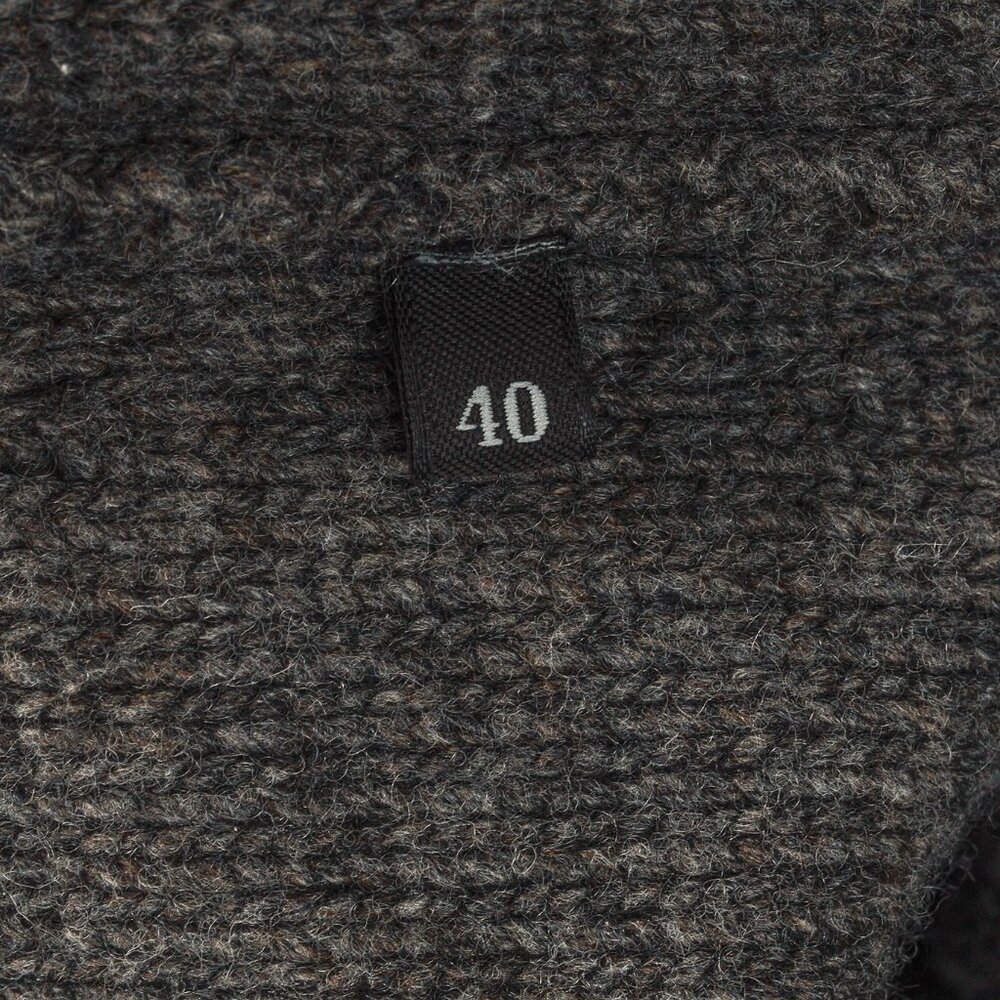 Prada Grey Cable-Knit Raglan Sweater - Picture 8 of 8